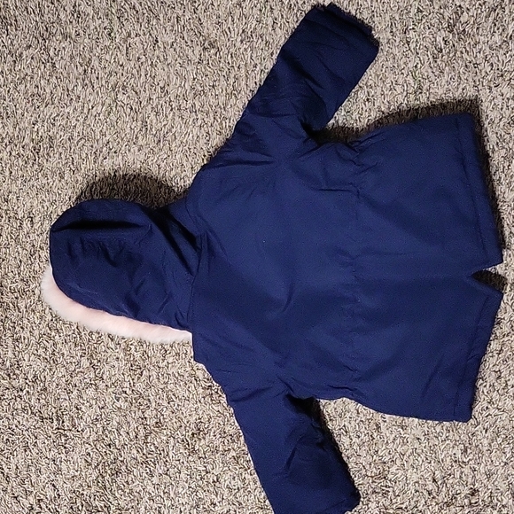 Navy blue and pink coat. 24 mo. - Picture 6 of 7